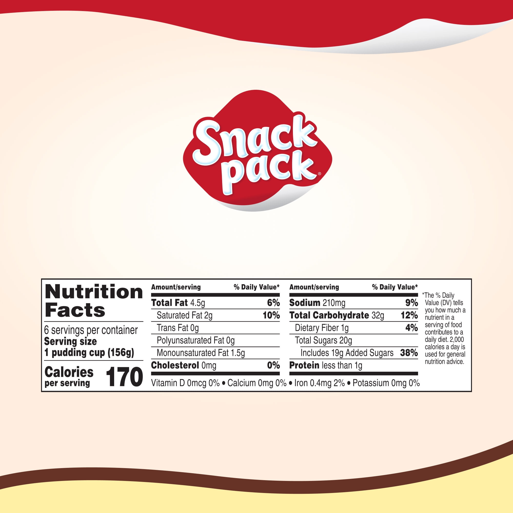(4 pack) Snack Pack Super Size Vanilla Pudding, 5.5 oz Pudding Cups, 6 Count