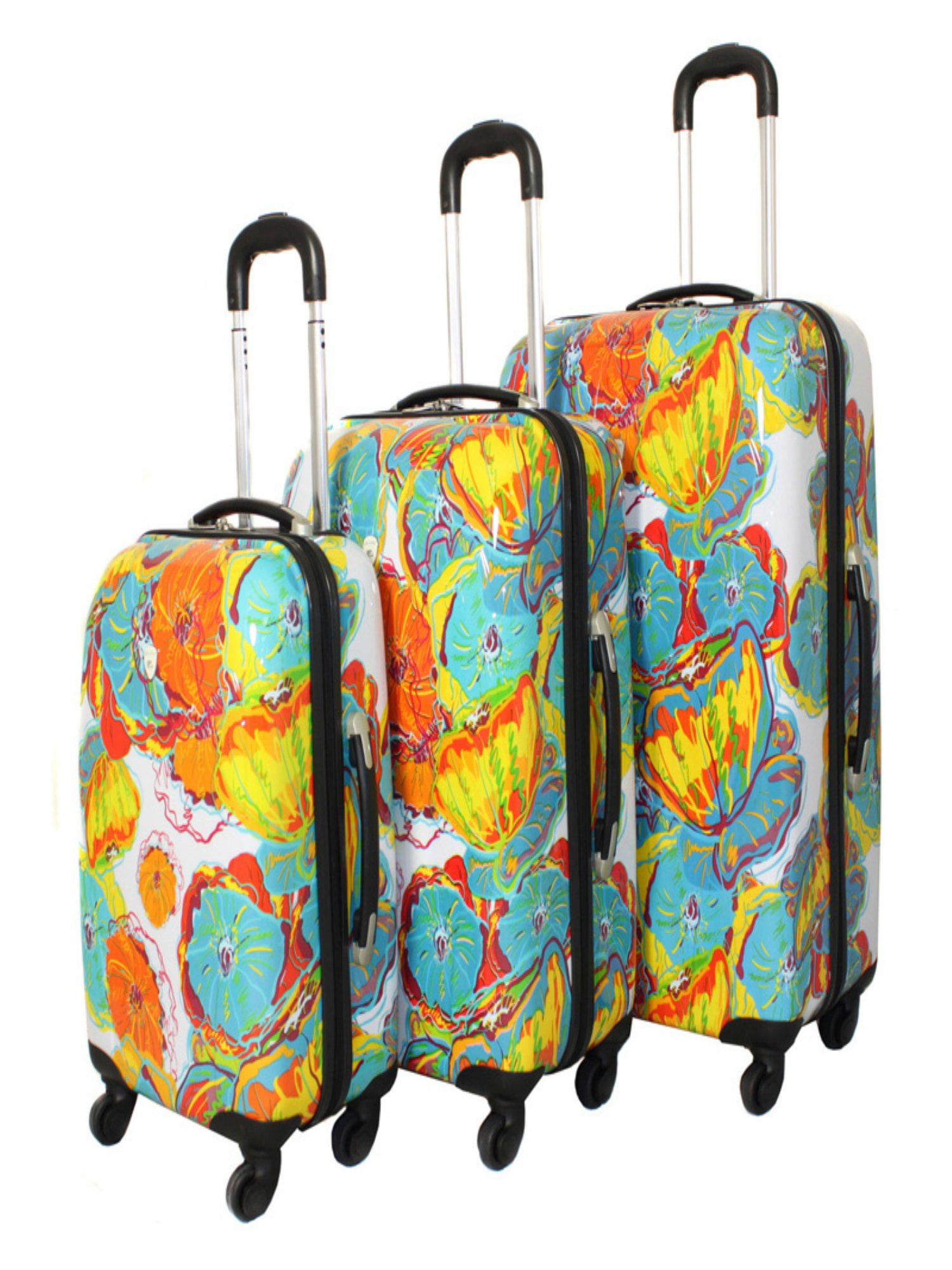 3 Piece Lightweight Hardside Spinner Upright Luggage Set