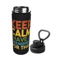 thumbnail image 2 of Botella de agua con aislamiento Keep Calm de 18 oz, de acero inoxidable, novedosa, deportiva, portátil, para viajes, gimnasios al aire libre, 2 of 5