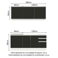 thumbnail image 3 of Cocina Integral Completa Modular Madesa Glamy 180cm BN 05, 3 of 5