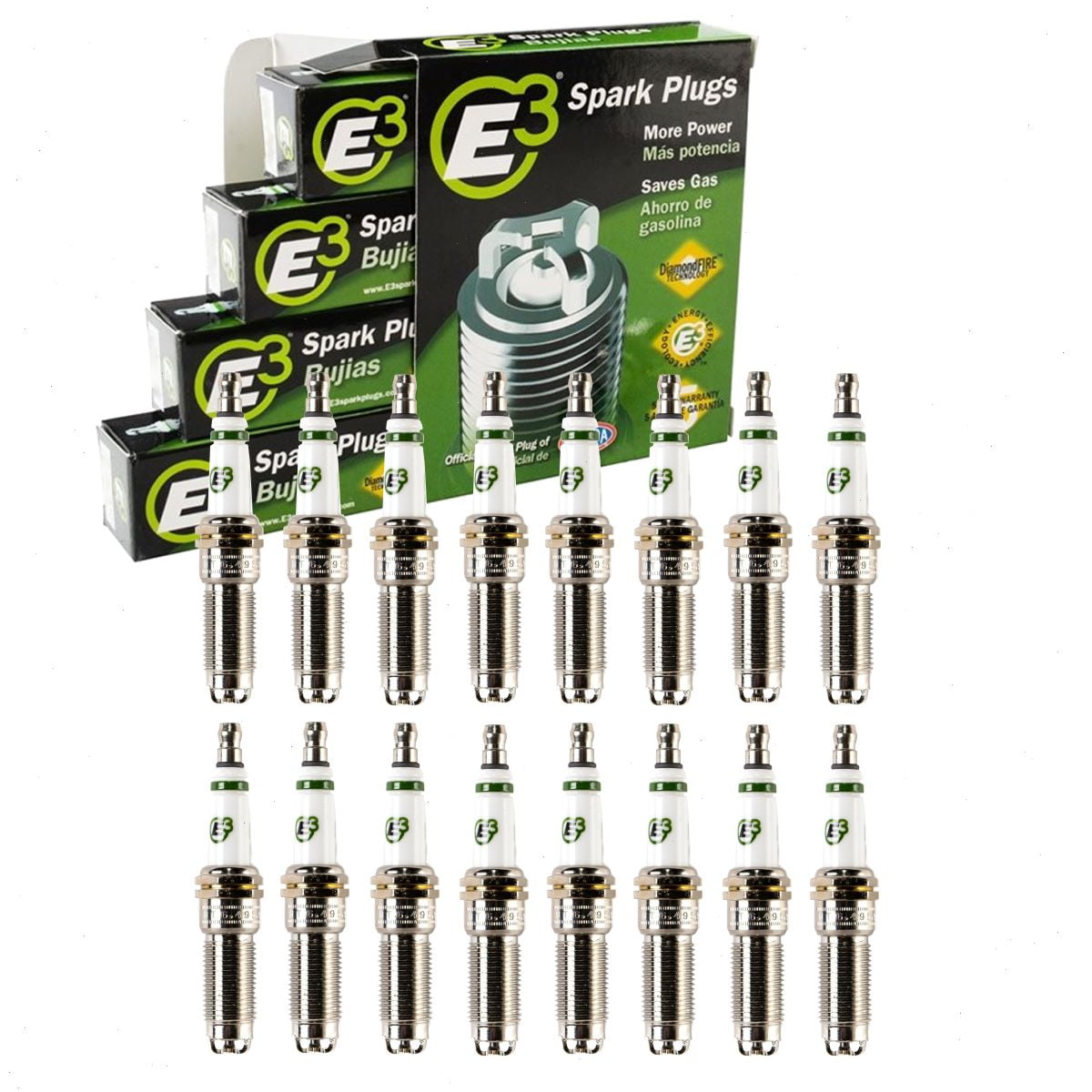 16 pc E3 Spark Plugs compatible with Dodge Durango 6.4L V8 2018-2022