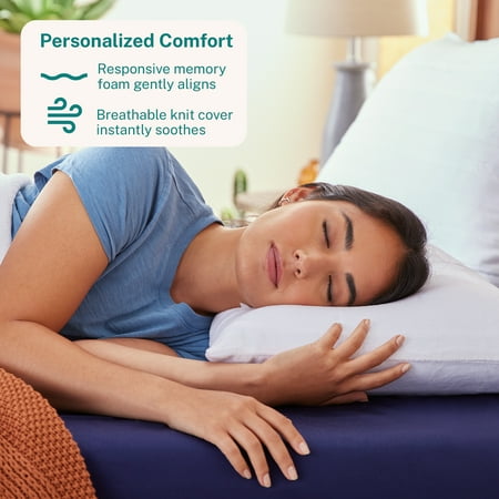 Sleep Innovations Classic Memory Foam Pillow, King Size, Breathable Knit Cover, 5-Year Warranty