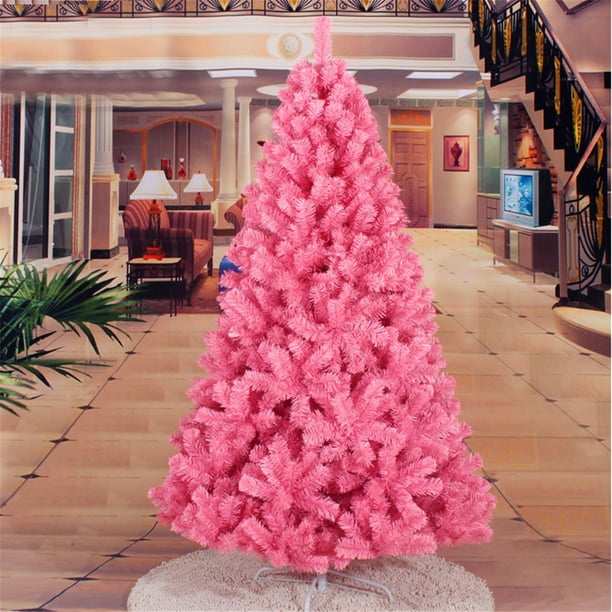 Four Sizes 1.95Ft,2.95Ft,3.9Ft,5Ft -Pink Artificial Christmas Tree Diy Decoration - Walmart.com