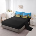 thumbnail image 5 of Erosebridal Cute Capybara 7pcs Bedding Comforter Set,Brown Mouse Rodent Animal Queen Bedding Sets For Capybara Lovers ,Reversible Black, 5 of 7