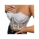 thumbnail image 5 of SAYOO Corsé femenino, blusa en forma de tubo, bordado floral, chaleco de hombro claro, adecuado para reuniones diarias del Club SAYOO  moda, 5 of 7