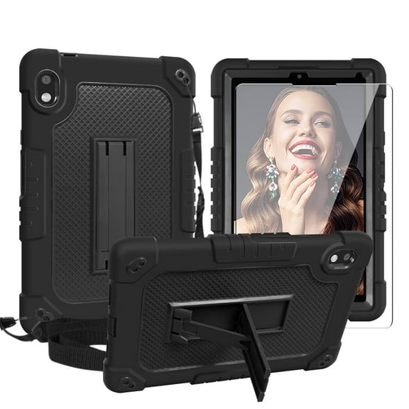 FIEWESEY for Orbic Tab 8 5G Tablet Case,Heavy-Duty Shockproof Kids Friendly Rugged Protective Case for Orbic Tab8 5G Verizon/Orbic Tab8 5G UW 8-Inch Tablet Screen Protector (Black/Black,1 Pcs)