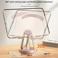 thumbnail image 3 of Acrylic Tablet Stand Holder with 360 Rotatable Base,Foldable Adjustable Transparent iPad Stand for Desktop for iPad/Pro/Air and Tablet with 4.7-13 inch Transparent (Pink), 3 of 9