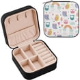 thumbnail image 2 of GZHJMY Owl Small Jewelry Box, Portable Leather Travel Jewelry Storage Case for Rings Earrings Necklace Bracelets, 2 of 7