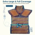 thumbnail image 2 of Heating Pad with Massager for Back Pain Relief 24 x35inch,Auto-Shut Off, 2 Heat Settings Wearable Heating Pad Wrap,Machine Washable,Teal, 2 of 7