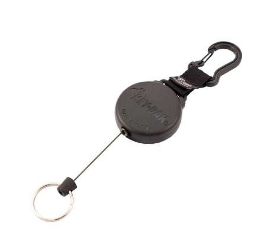KEY-BAK 0488-603 Key Reel,28" L,Black,1-1/8" Ring dia.