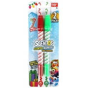 Scentos Candy Cane Scented 2-Sided Stamper & Marker - Red & Green, Ages 3+