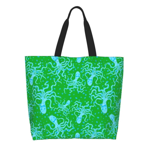Sigee Octopus1 for Large Capacity Shopping Bag with Inner Pocket, Women's Shoulder Bag Handbag