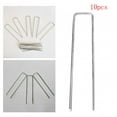 thumbnail image 1 of 10x estacas de jardín, estacas para tienda de campaña, clavos de jardín en forma de U, grapas de paisaje reutilizables, pines galvanizados para lonas, 25 mm de espesor shamjiam Estacas de clavijas, 1 of 8