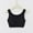 Black, variant on Cotton Underwear for Women No Underwire Soft Cup Crop-Top Pink Solid Comfort Training Teens Bras Size 2XL