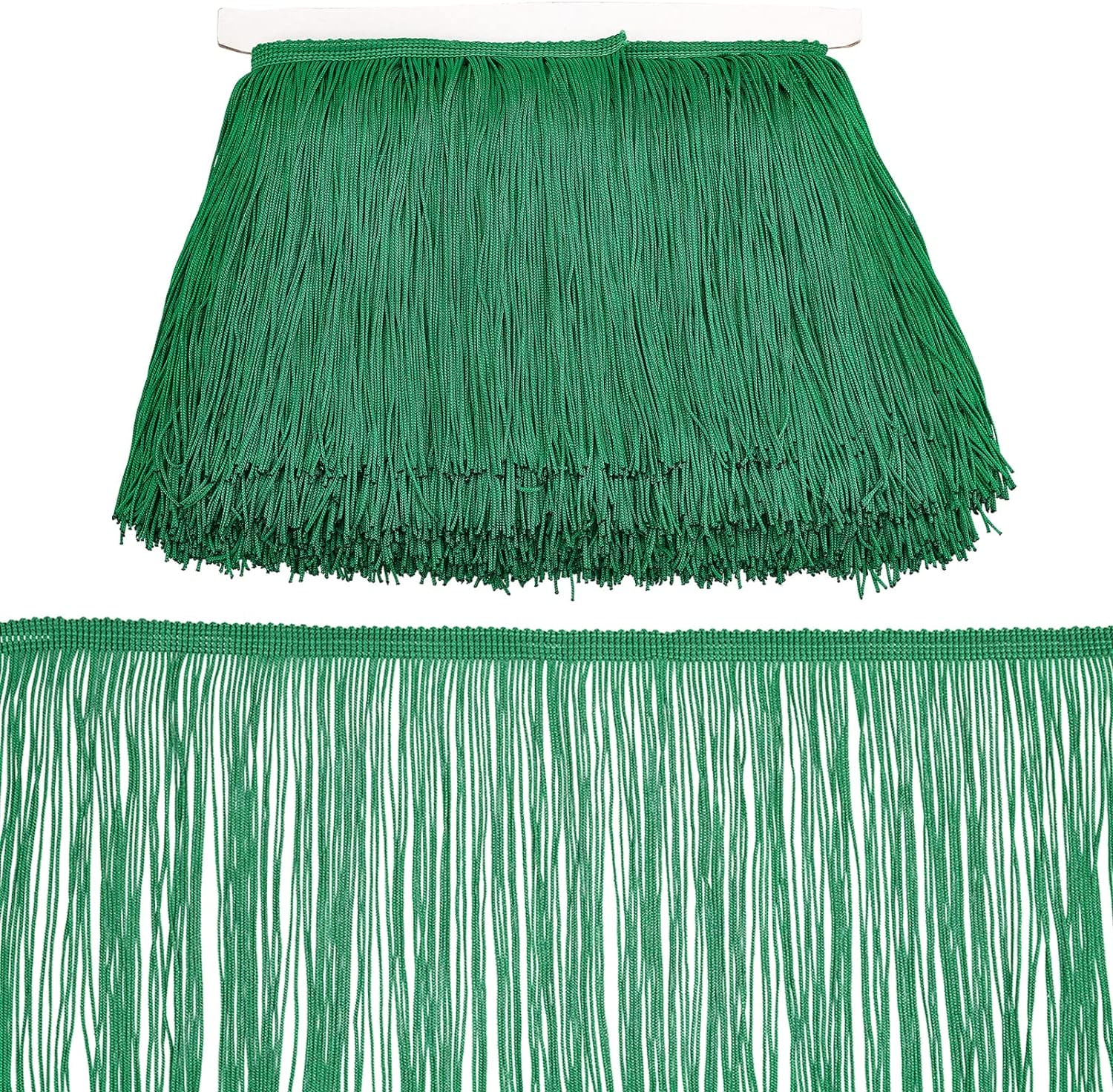 Tassel Fringe Polyester Ribbon for Garment Accessories Black 270~280x1mm about 9.5m/roll