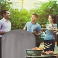 thumbnail image 6 of Heavy Duty 28/35 Inch Round Charcoal Kettle Grill Cover - Waterproof Bbq Grill Cover with Drawstring for Weber & Similar Grills - Fits 29.92X29.92X35.83In (L) & 24.02X24.02X28.35In (S) - Black/Gray, 6 of 7