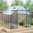 thumbnail image 4 of CarButler 8x10ft Polycarbonate Greenhouse Heavy Duty Walk-in Garden House with Sliding Double Door and Vent for Outdoor Garden Backyard Green, 4 of 9