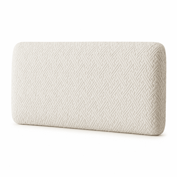 ABCISI Stretch Headboard Cover, 59.0 Inch Beige Jacquard Bed Head Protector, Washable Dustproof Slipcover for 55.12–62.99 Inch Full Queen King Headboards, Bedroom and Guest Room Decor