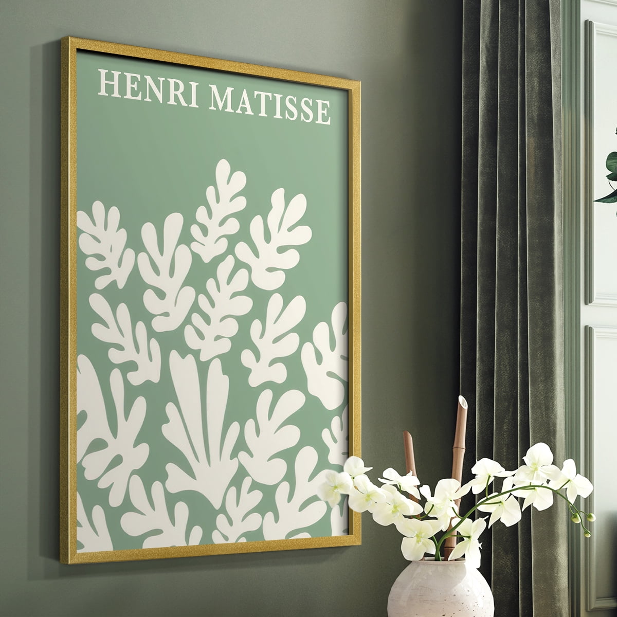 Matisse CLXXXVIII Framed Print in Gold Solid Wood 22 x 28 Framed Print