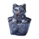 thumbnail image 3 of Estatua de gato de cristal de imitación, mini adorno de gatito, miniatura ligera para mesa Gris, 3 of 9