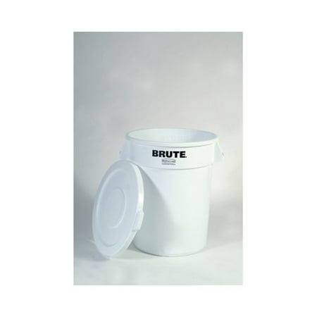 Rubbermaid Commercial Products Round Brute Flat Top Lid in White