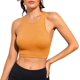 thumbnail image 3 of Camisetas sin mangas para mujer Camisetas básicas de entrenamiento con cuello redondo sin costuras acanaladas, 3 of 5