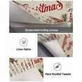 thumbnail image 4 of Merry Christmas Area Rug 3x5 Rug with Tassel Woven Cotton Entryway Rugs Washable Bedroom Rugs Aesthetic Nursery Carpet Red Poinsettia Xmas Tree Snowflake Winter Rustic Floor Mat for Laundry Room, 4 of 5
