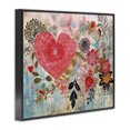 thumbnail image 3 of Stupell Industries Transitional Playful Heart & Flowers Black Framed Giclee Art, 30 x 24, by LSR Design Studio, 3 of 8