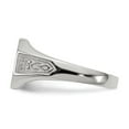 thumbnail image 3 of 14K White Gold Ring Band Signet 9.0x11.0mm Closed Back, Size 6, 3 of 5
