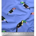 thumbnail image 3 of Soimoi Blue Rayon Fabric Toucan Bird Fabric Prints By Yard 58 Inch Wide, 3 of 3