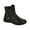 Black 1, variant on Womens Leather Extra Wide Ankle Boots