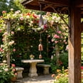 thumbnail image 5 of Stained Hummingbird Metal Wind Chime Suncatcher Hanging Ornament Weatherproof Iron Bell Decor for Garden Patio Balcony Window Housewarming Mother’s Day Gift 1 Pack, 5 of 6