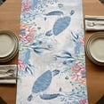 thumbnail image 5 of Table Runners 108 Inches Long Dress Scarves, Sea Turtle Coastal Farmhouse Coffee/Dining/Kitchen Table Runner for Living Room, Beach Nautical Ocean Coral Seahorse 13x108 Inch, 5 of 9