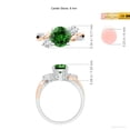 thumbnail image 5 of ANGARA Lab Grown 1.75 Ct Emerald and Diamond Twisted Vine Engagement Ring for Women in 14K White & Rose Gold (Size-8mm) | May Birthstone, Anniversary, Jewelry Gift for Women | Lab-Grown Emerald Ring, 5 of 9