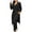 Black, variant on HAPIMO Women's 2 Piece Outfits - Ribbed Long Sleeve Jumpsuit Bodysuit + Long Open Front Cardigan Jackets Loungewear Sets Knitted Sweaters Tracksuits Black L
