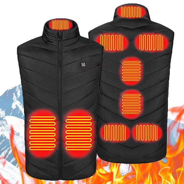 Calefacción Ropa Térmica Chaleco 9 Zonas Invierno para Hombres Y Mujeres