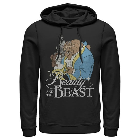 Men's Beauty and the Beast Classic Pull Over Hoodie Black 3X Large