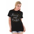thumbnail image 5 of Christmas Merry and Bright Star Women's Graphic T Shirt Tees Brisco Brands S, 5 of 5