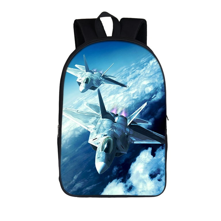 Aircraft Carrier Fighter Jet Tank Backpack for Travel Laptop Bag Student Backpack for Teenage Boys Children School Bags Bookbag