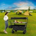 Linor Foldable Stroller Wagon for 2 Kids with Push Handle, Seat Belts