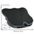 thumbnail image 3 of Gray Wedge-Shaped Car Cushion, Soft Dense Memory Foam Car Seat Cushion for Driving - Seat Cushion for Car Seat Driver - with Design & Raised Back, Provides Comfort (1Pc), 3 of 3