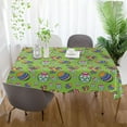 thumbnail image 6 of Coolnut Cute Easter Eggs Tablecloth Rectangle Colorful Table Cloth Large Square Table Cover for Dining Kitchen Party 54"x54" Decor Gift, 6 of 7