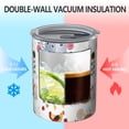 thumbnail image 2 of 12oz Coffee Tumblers White Chicken Farm Pattern Stainless Steel Vacuum Insulated Travel Tumbler Coffee Cups Mug with Lid and Straw with Cleaning Brush for Cold & Hot Drinks, 2 of 5
