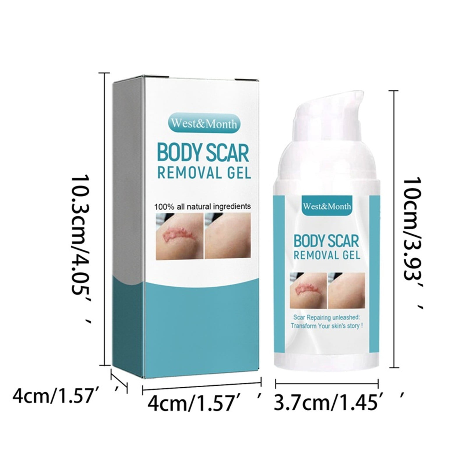 Komiseup Scar Cream, for C-Section, Tummy Tuck, Keloid, and Surgical Scars, Stretch Marks, Keloids,Scar Treatments for Old & New Scars,Scar Removal for Women Men
