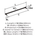 thumbnail image 5 of Amerock Faraday 18 inch (457mm) Center-to-Center Oil-Rubbed Bronze Appliance Pull, 5 of 6