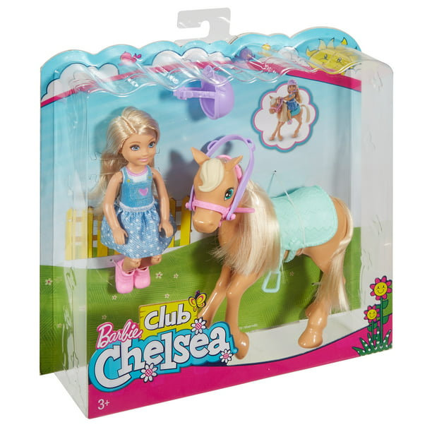 Furnace Se igennem våben Barbie Club Chelsea Doll with Pony & Accessories Playset - Walmart.com