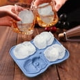 thumbnail image 3 of Hariumiu Ice Cube Mold Owl Shape Ice Cube Tray 4 Grids Funnel Lid Design Silicone Ice Mold for Whiskey Cocktails And Drinks, 3 of 8
