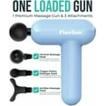 thumbnail image 2 of Massage Gun for Athletes - Portable Handheld Electric Muscle Massager - Pain Relief and Stress Relief - 3 Heads and 5 speeds to Make Your Body Feel Young Again - Blue, 2 of 3