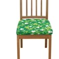 thumbnail image 2 of Green Lucky Grass Dining Chair Square Cushion Cover Set Stretch Chair Seat Decorative Cover Anti-Scratch Soft Chair Seat Slipcover Daily Decor for Home Chairs, 2 of 5