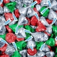 thumbnail image 2 of 255ct Santa & Friends Christmas Bulk Milk Chocolate Kisses In Red, Green & Silver Foil (2.55lb), 2 of 7
